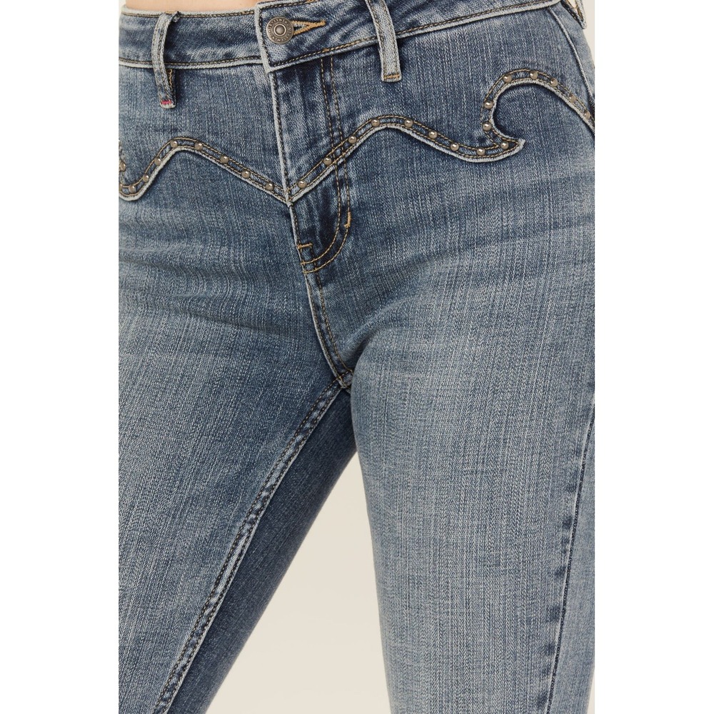 Idyllwind Womens 2 Beasley Gypsy Western Yoke Bootcut Jeans‎ Bareback Studded - Picture 2 of 16